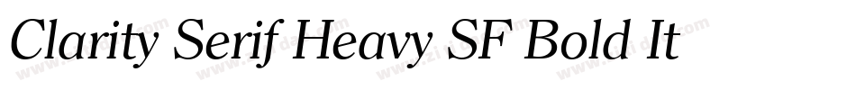 Clarity Serif Heavy SF Bold Italic字体转换